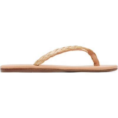 Ancient Greek Sandals Beige Saionara Raffia Flip-Flops