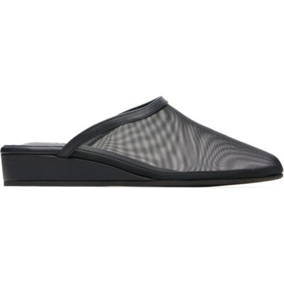Ancient Greek Sandals Black 'The Wedge' Mules
