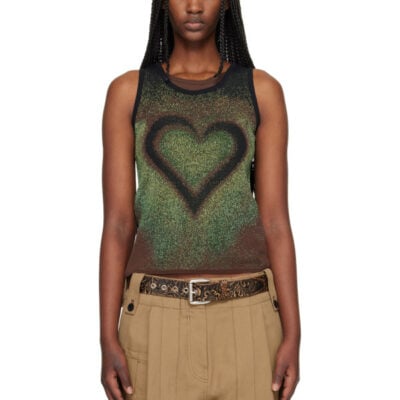 Andersson Bell Green Airbrush Love Tank Top