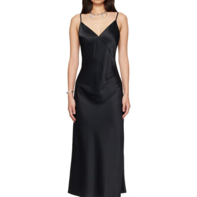 Anine Bing Black Blanca Midi Dress
