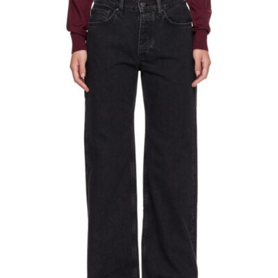 Anine Bing Black Hugh 34" Jeans