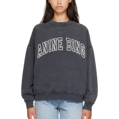 Anine Bing Black Miles New Classic Sweatshirt