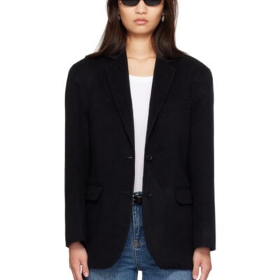 Anine Bing Black Quinn Blazer