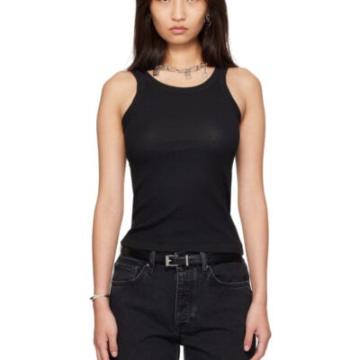 Anine Bing Black Sixtine Tank Top