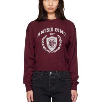 Anine Bing Burgundy Mia Sweater