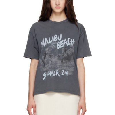 Anine Bing Gray Cade Surfer T-shirt