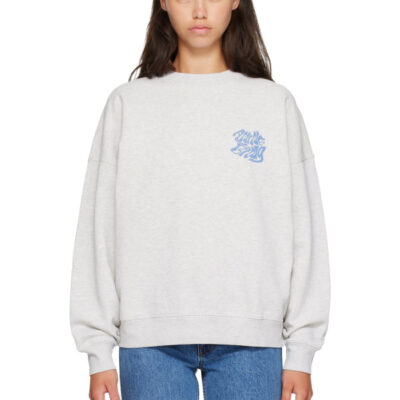 Anine Bing Gray Miles Waves Sweatshirt