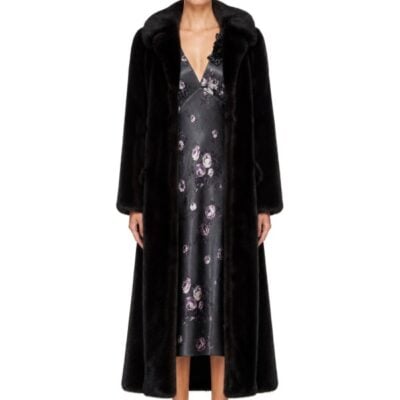 Anna Sui Brown Mink Faux Fur Coat