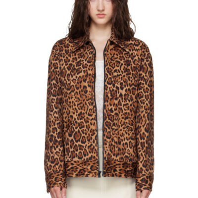 Anna Sui Tan Leopard Jacket