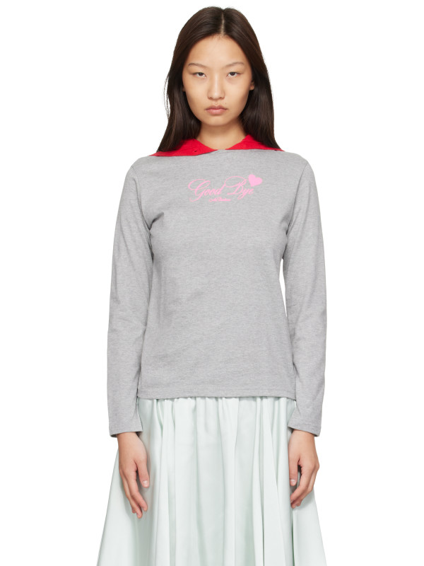 Ans Dostoevner Gray Long Sleeve T-shirt