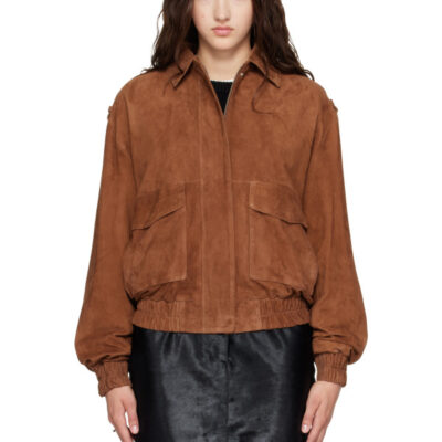 Arma Brown Halti Suede Bomber Jacket