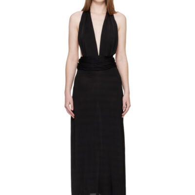 Aya Muse Black Zirra Midi Dress