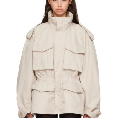Balenciaga Beige Hourglass Parka