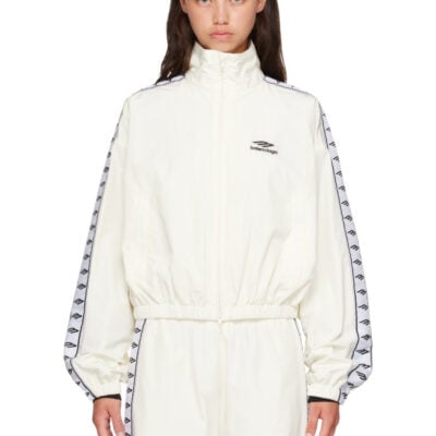 Balenciaga Off-White Techno Cotton Poplin Track Jacket