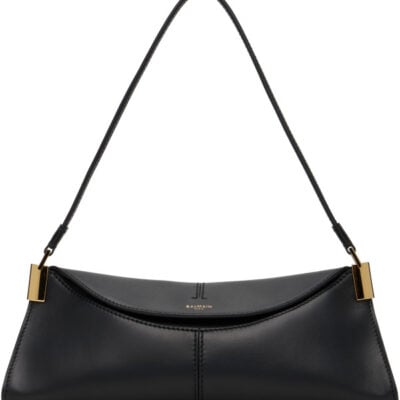 Balmain Black Small Smooth Leather '64-83' Bag