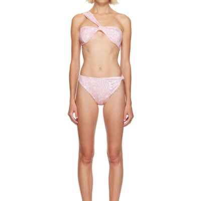 Balmain Pink Bandeau Bikini