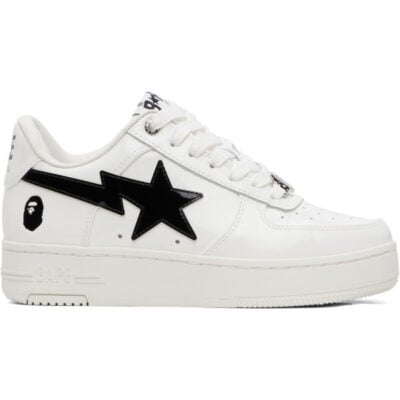 Bape White & Black BAPE STA #2 Sneakers