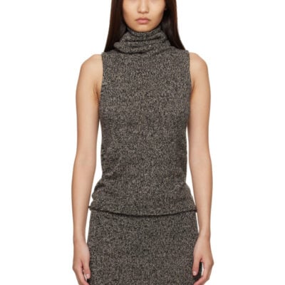 Baserange Gray Kem Turtleneck Vest
