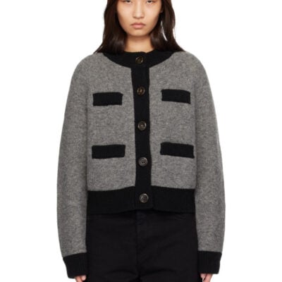 Bb Wallace Gray & Black Frida Cardigan