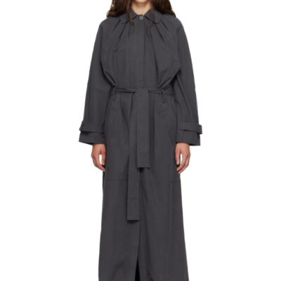 Belle The Label Gray Laurel Trench Coat