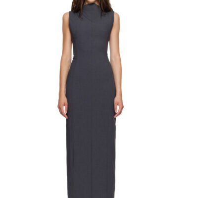 Belle The Label Gray Sculptura Maxi Dress