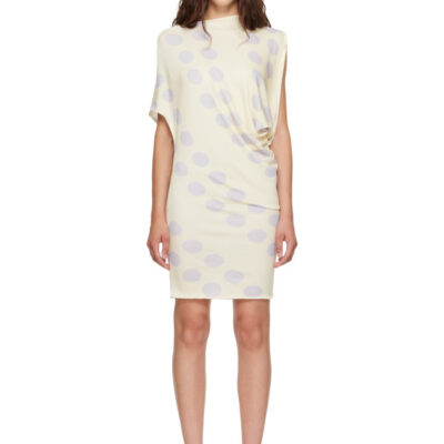 Belle The Label Yellow & Gray Ornament Minidress