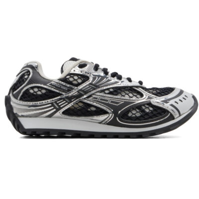 Bottega Veneta Black & Silver Orbit Sneakers