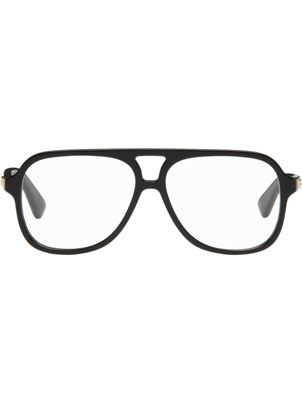 Bottega Veneta Black Slim Ribbon Glasses