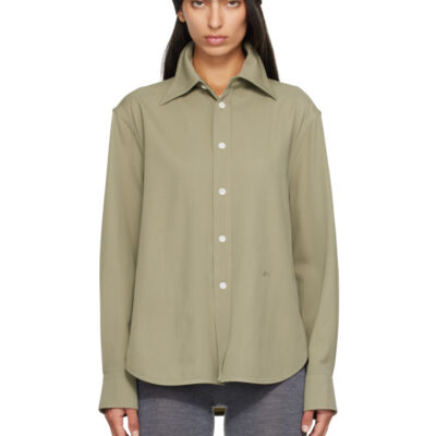 Bottega Veneta Green Wool Shirt