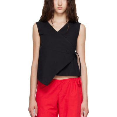 Brooke Callahan Black Wrap Top