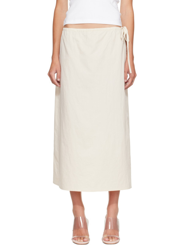 Brooke Callahan Off-White Column Maxi Skirt
