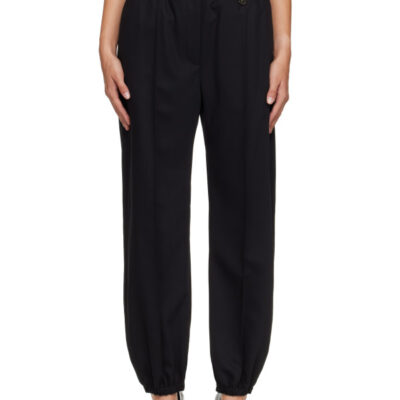 Burberry Black Wool Jogging Trousers