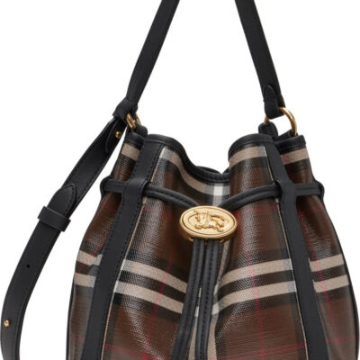 Burberry Brown Mini Check Bucket Bag