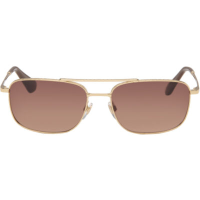Burberry Gold Aviator Sunglasses
