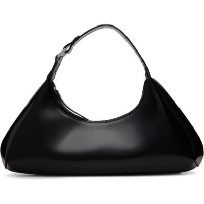 By Far Black Amberette Semi Patent Leather Bag