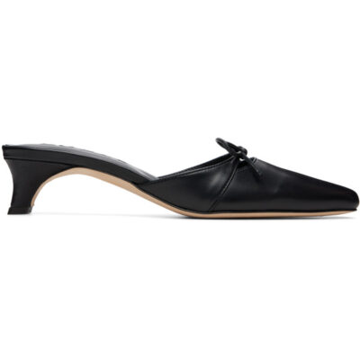 By Far Black Babybow Heels