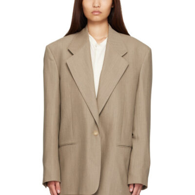 Calvin Klein Collection Beige Avery Blazer