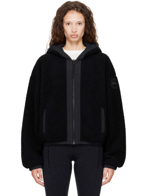 Canada Goose Black Alberni Fleece Reversible Bomber Jacket