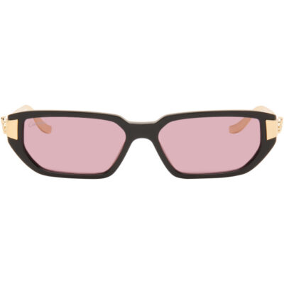 Cartier Black & Gold 'Panthère de Cartier' Sunglasses
