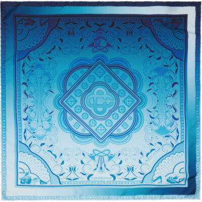 Casablanca Blue Gradient Rug Medium Silk Scarf