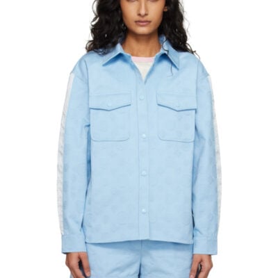 Casablanca Blue Monogram Oversized Shirt