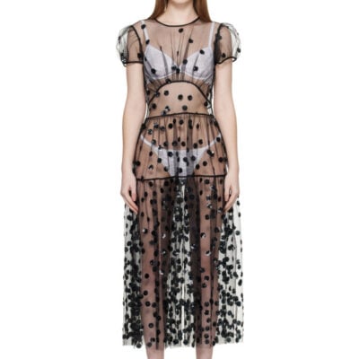 Cecilie Bahnsen Black CBnanna Midi Dress
