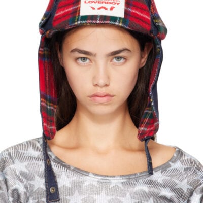 Charles Jeffrey Loverboy Navy & Red Trapper Hat