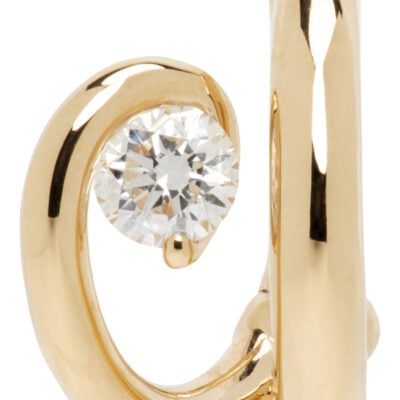 Charlotte Chesnais Serti Sculpté Single Hoop Earring