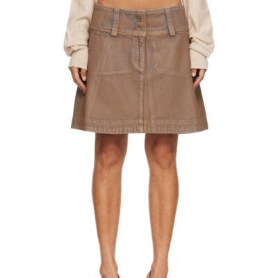 Charlotte Knowles Beige CC Miniskirt