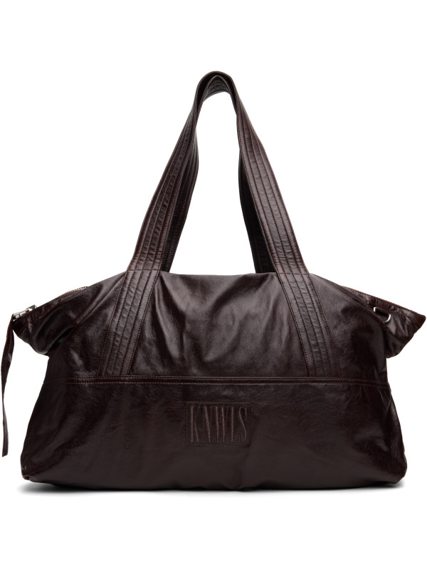 Charlotte Knowles Brown Turvy Leather Tote