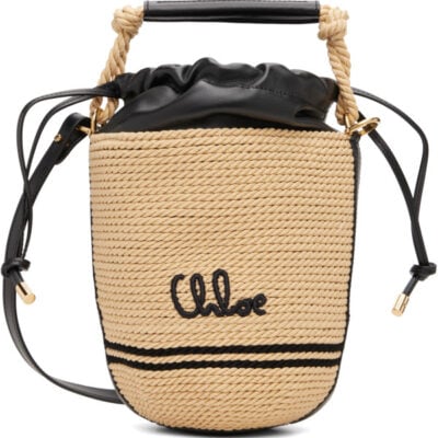 Chloé Beige 'Chloé Soleil' Cord Bucket Bag