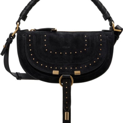 Chloé Black Marcie Suede Stud Bag