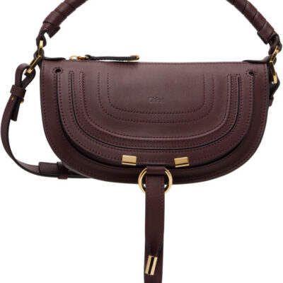 Chloé Burgundy Mini Marcie Shoulder Bag