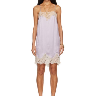 Chloé Purple Thin-Strap Minidress
